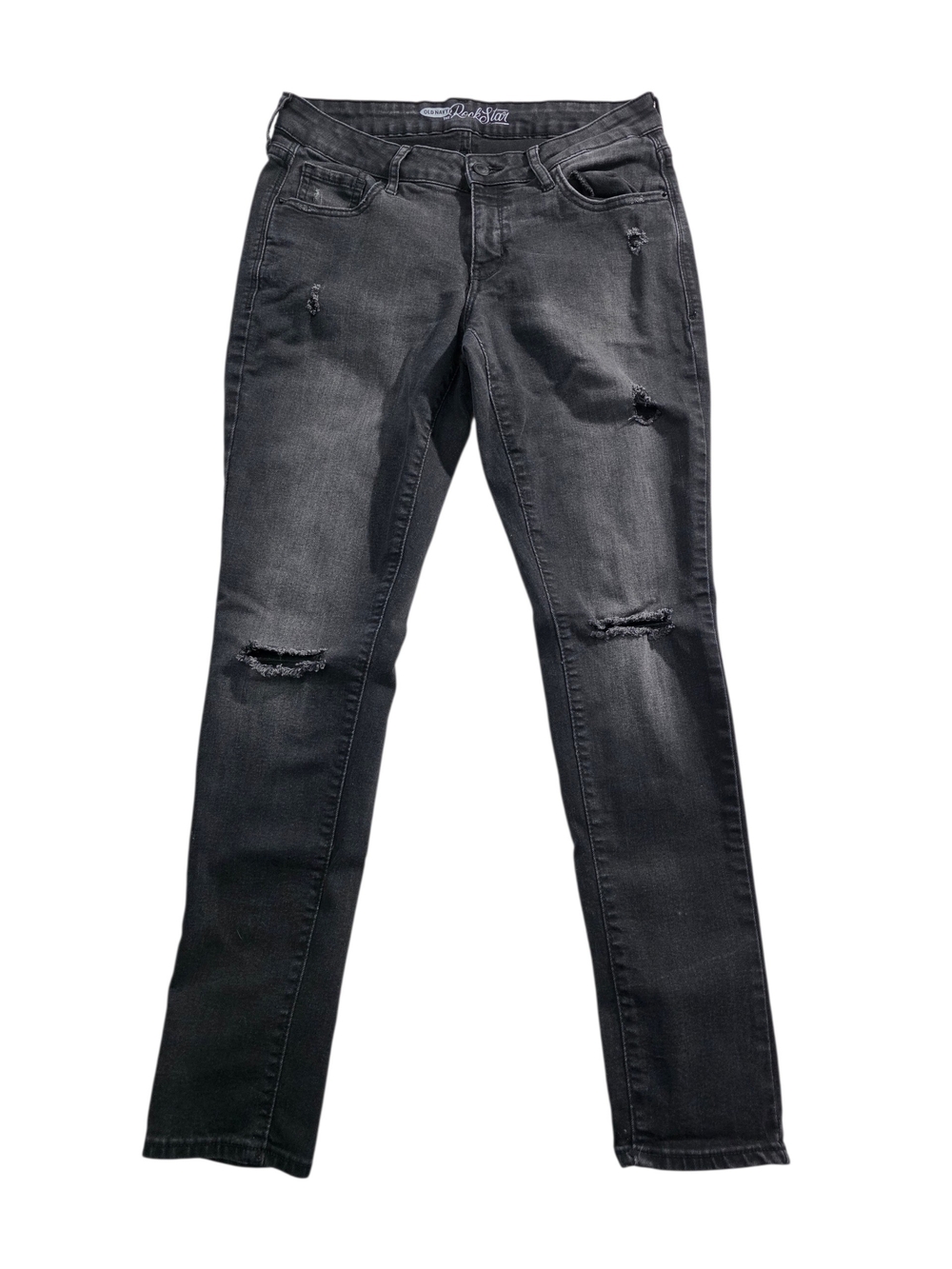 Old Navy Women’s Black Distressed Skinny Jeans